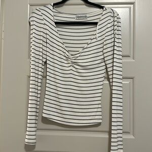 Blue and white striped long sleeve Urban Outfitters top in size medium.